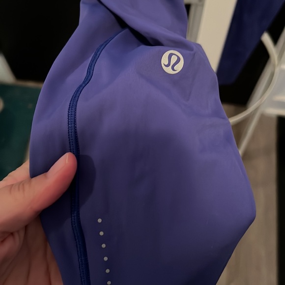 Lululemon purple blue running tights - ankle length - size 6 - Picture 2 of 3